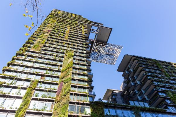 Foto do One Central Park, localizado em Sydney.